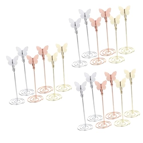 3 Sätze Tischkartenhalter Aus Draht Elegante Foto Und Memohalter Roségold Für Hochzeiten Und Zuhause 6 Stück * 3 von OSALADI