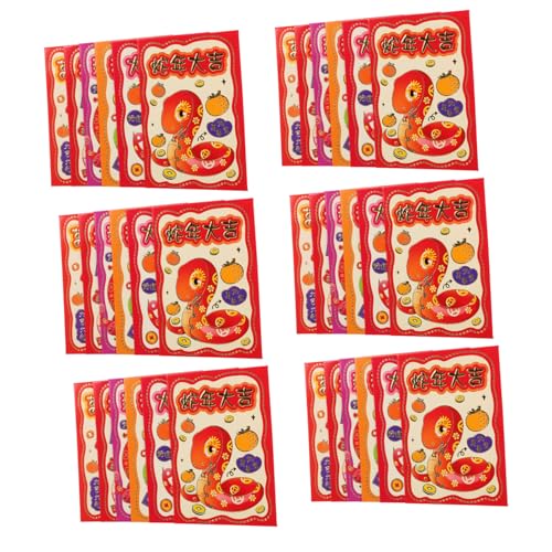 36 Stück Cartoon-schlangenumschlag Neujahr Geldbeutel Umschlag Für Das Schlangenjahr Geldbeutel 2025 Geldumschläge Neujahrsgeschenk Glück Geldbeutel Papier Rot 36 Stück Cartoon-schlangenumschlag Neujahr Geldbeutel Umschlag Für Das Schlangenjahr Geldbeutel 2025 Geldumschläge Neujahrsgeschenk Glück Geldbeutel Papier Rot von OSALADI