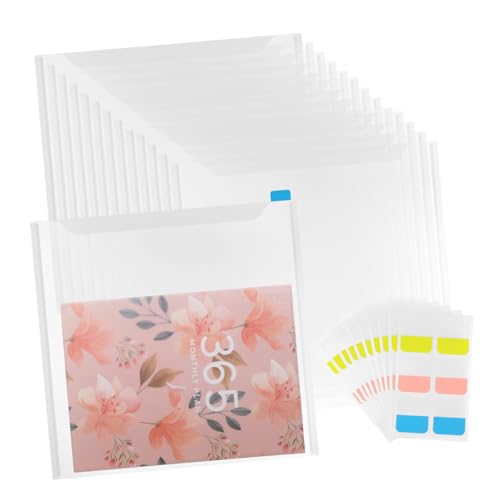 36 Teiliger Scrapbook Papier Organizer Dokumenten Fächerordner Aus Kunststoff Mit Etikettenfenster Für Die Organisation Im Büro In Der Schule Und Zu Hause von OSALADI