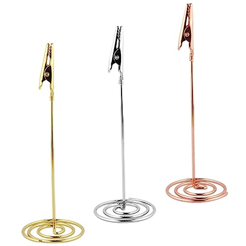 3Stücke Tischkartenhalter Langlebiger Memo Clip Halter für Hochzeiten Feiern Einfache Tischdekoration für Zuhause und Veranstaltungen 3Stücke Tischkartenhalter Langlebiger Memo Clip Halter für Hochzeiten Feiern Einfache Tischdekoration für Zuhause und Veranstaltungen von OSALADI