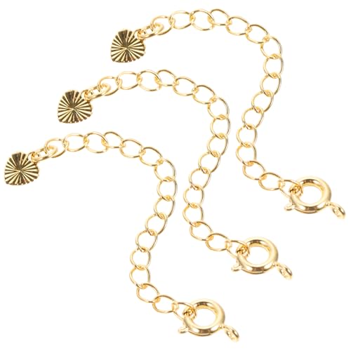 3Stücke Verlängerungsketten für DIY Schmuck Langlebige Halskettenverlängerung Goldfarbenem Material für Ketten Armbänder und Fußkettchen 3Stücke Verlängerungsketten für DIY Schmuck Langlebige Halskettenverlängerung Goldfarbenem Material für Ketten Armbänder und Fußkettchen von OSALADI