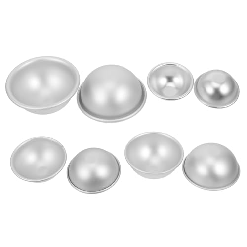 4 Paare Halbkreisform Aluminiumlegierung Backform Diy Seifenform für Hausgemachte Badebälle Teiliges für Anwendungen 4 Paare Halbkreisform Aluminiumlegierung Backform Diy Seifenform für Hausgemachte Badebälle Teiliges für Anwendungen von OSALADI