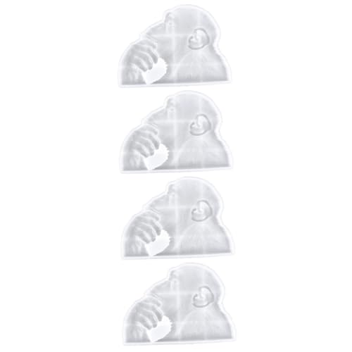 4 Stück Diy Silikonform Gorilla Hochwertige Epoxidharz Gießform für Bastelprojekte für Dekorationen und Handgefertigte Kunstwerke 4 Stück Diy Silikonform Gorilla Hochwertige Epoxidharz Gießform für Bastelprojekte für Dekorationen und Handgefertigte Kunstwerke von OSALADI