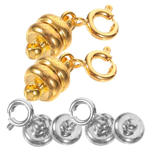 4 Stück Magnetverschluss für Schmuck Magnetische Schließe für Diy Armbänder und Eleganter Schmuckverschluss Einfach Abzunehmen für Projekte von OSALADI