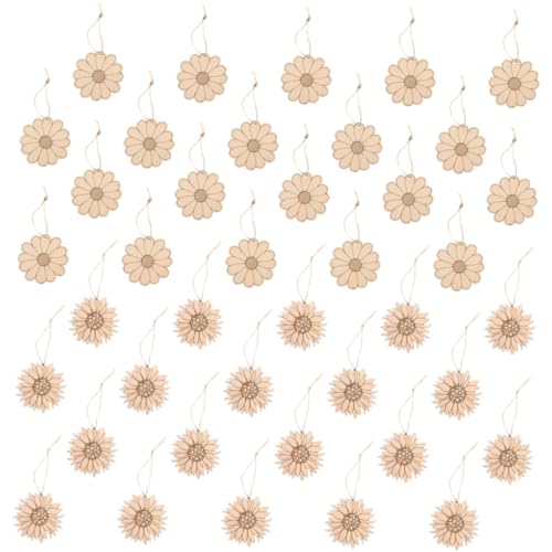40Stücke Holzscheiben Blumenform Unbehandelte Holzplättchen für DIY Handwerksprojekte für Bastelarbeiten und Dekorationen Langlebig und Einfach zu Gestalten 40Stücke Holzscheiben Blumenform Unbehandelte Holzplättchen für DIY Handwerksprojekte für Bastelarbeiten und Dekorationen Langlebig und Einfach zu Gestalten von OSALADI