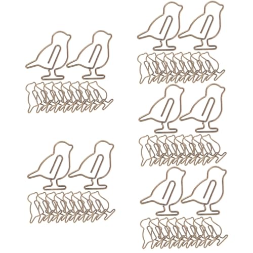 5 Sätze Kreative Papierklammern Form Von Niedlichen Vögeln Metall Büroklammern Für Dokumente Für Notizen Und Scrapbooking Bürobedarf 20 Stück * 5 von OSALADI