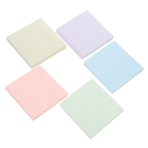 5 Sätze Selbstklebende Notizblöcke Praktische Haftnotizen für Schule Büro und Zuhause Wiederverwendbare und Leicht Repositionierbare Memo Pads von OSALADI