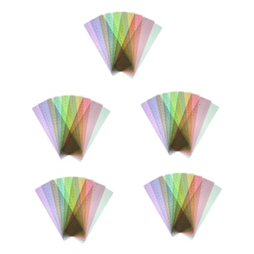 5 Sätze Teiliges Farbige Lesehilfe Transparente Lesestreifen Für Verbessertes Für Altersgruppen Leicht Und Tragbar Aus Pet Material 8 Stücke * 5 von OSALADI