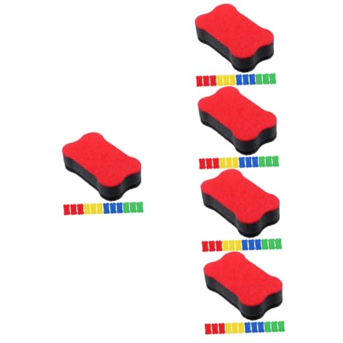 5 Sätze Teiliges Magnetische Tafelradierer Wiederverwendbare Whiteboard Radierer Für Büro Und Klassenzimmer Ergonomisches Design Leicht Und Tragbar Zubehör Für 24 Stück * 5 von OSALADI
