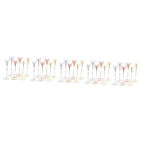 5 Sätze Teiliges Tischkartenhalter Im Schmetterlingsdesign Roségold Für Hochzeiten Partys Und Veranstaltungen Stabiler Memo Zur Präsentation Von Fotos Menüs Und Notizen 6 Stück * 5 von OSALADI