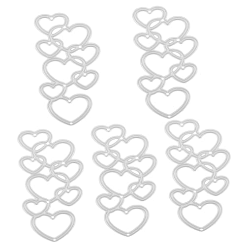 5 Stück Diy Herz Metall Stanzform für Kartenherstellung Wiederverwendbare Schneidform Hochkohlenstoffhaltigem für Scrapbooking und Dekoration 5 Stück Diy Herz Metall Stanzform für Kartenherstellung Wiederverwendbare Schneidform Hochkohlenstoffhaltigem für Scrapbooking und Dekoration von OSALADI