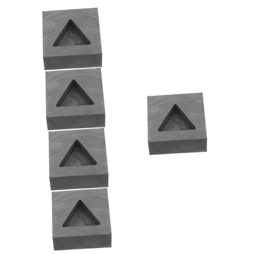 5 Stück Graphit Gießform für Metall Dreieckige Schmelzform für Gold und Silber Hitzebeständig Korrosionsbeständig für Kleine Metallgüsse und Experimente von OSALADI