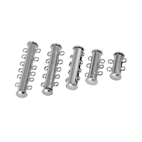 5 Stück Silberne Multi Strang Magnetverschluss Verbinder für Schmuckdesign Diy und Armbänder Variationen für Schmuckgestaltungen 5 Stück Silberne Multi Strang Magnetverschluss Verbinder für Schmuckdesign Diy und Armbänder Variationen für Schmuckgestaltungen von OSALADI