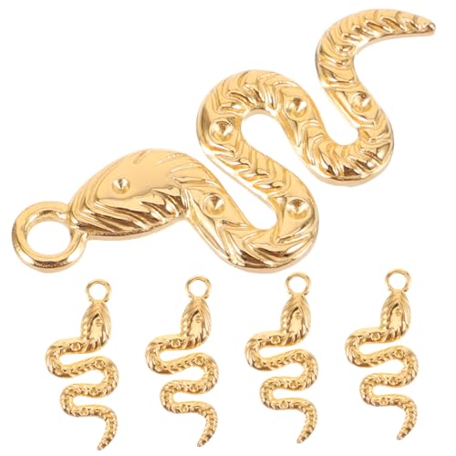 5 Stück Teiliges Schlangen Charms Ohrringe Diy Schmuckzubehör für Armbänder und Schlüsselanhänger Metallanhänger für Projekte Einzigartiges Design für Schmuckstücke 5 Stück Teiliges Schlangen Charms Ohrringe Diy Schmuckzubehör für Armbänder und Schlüsselanhänger Metallanhänger für Projekte Einzigartiges Design für Schmuckstücke von OSALADI