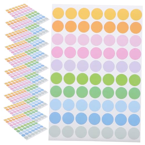 50 Blatt Aufkleber Selbstklebende Punktetiketten Verschiedenen für Geschenkverpackungen Beschriftungen und Kreative Projekte 50 Blatt Aufkleber Selbstklebende Punktetiketten Verschiedenen für Geschenkverpackungen Beschriftungen und Kreative Projekte von OSALADI