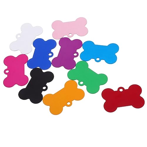 50 Stück Aluminiumlegierung Hundemarken für Gravur Leere Id Tags Knochenform Langlebig und Vielseitig Einsetzbar für Katzen und Kleine Haustiere von OSALADI