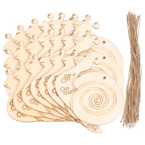 50Sätze DIY Holzschneckenform Bastelset Unvollendete Holzstücke mit Schnur für Gestaltung und Kinderprojekte für Dekoration Zuhause 50Sätze DIY Holzschneckenform Bastelset Unvollendete Holzstücke mit Schnur für Gestaltung und Kinderprojekte für Dekoration Zuhause von OSALADI