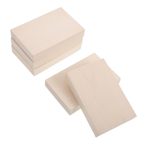 5Stücke Balsaholzplatten Unbehandelte Holzblöcke für DIY Bastelprojekte und Kunsthandwerk Hochwertige Holzmaterialien für Anwendungen für Lehrer von OSALADI