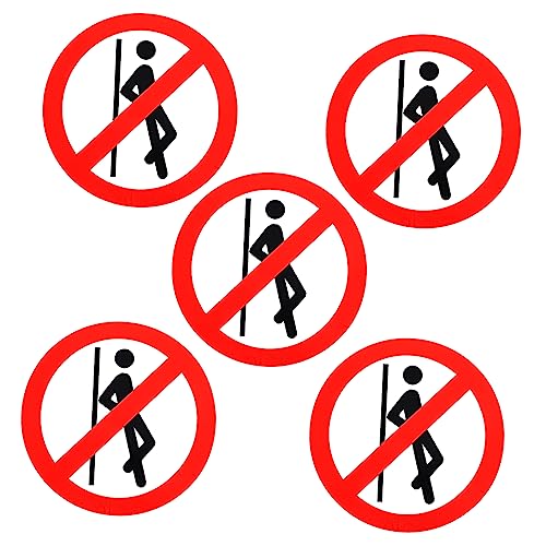 5Stücke Selbstklebende Warnaufkleber Nicht Anlehnen Sicherheitszeichen für Werkstätten und Baustellen Abziehbilder ohne Hinweis Gefahrenbereiche von OSALADI