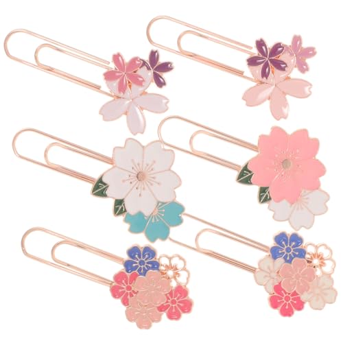 6 Stück Kirschblüten Büroklammern Dekorative Clips für Dokumente Praktische Lesezeichen für Schule Büro und Zuhause Stabil und Vielseitig Einsetzbar 6 Stück Kirschblüten Büroklammern Dekorative Clips für Dokumente Praktische Lesezeichen für Schule Büro und Zuhause Stabil und Vielseitig Einsetzbar von OSALADI