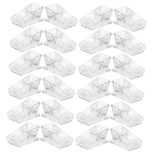 60 Stück Transparente Klammern Multifunktionale Clips für Id Karten Badges und Dokumente Praktische und Haltbare Büroklammern für Schule und Büro von OSALADI