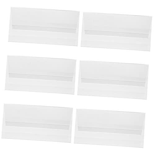 6Stücke Doppelseitige Acryl Nennkartenständer Tischkartenhalter für Konferenzen Veranstaltungen und Hochzeiten Stabil Langlebig und Modern Gestaltet für Einfache von OSALADI