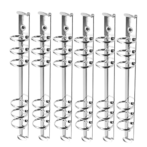 6Stücke Metall Loose Leaf Buchbinder Ringe Silber Praktische Büroklammern für Scrapbooking und Notizen Langlebig und Rostfrei von OSALADI
