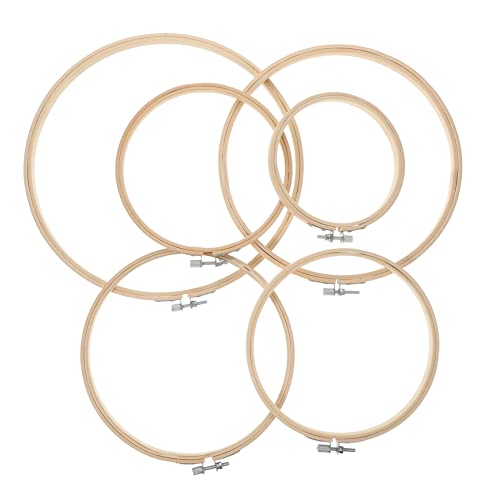6Stücke Teiliges Bambus Stickrahmen Verstellbar für Kreuzstich und Stickerei für DIY Projekte und Dekorationen 6Stücke Teiliges Bambus Stickrahmen Verstellbar für Kreuzstich und Stickerei für DIY Projekte und Dekorationen von OSALADI