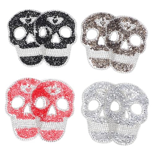 8 Stück -aufnäher: Strass-aufnäher Zum Aufbügeln – Dekorative Applikationen Im Punk-stil Für Halloween-kleidung, Taschen, Hüte, Jacken, Diy-modedekoration von OSALADI