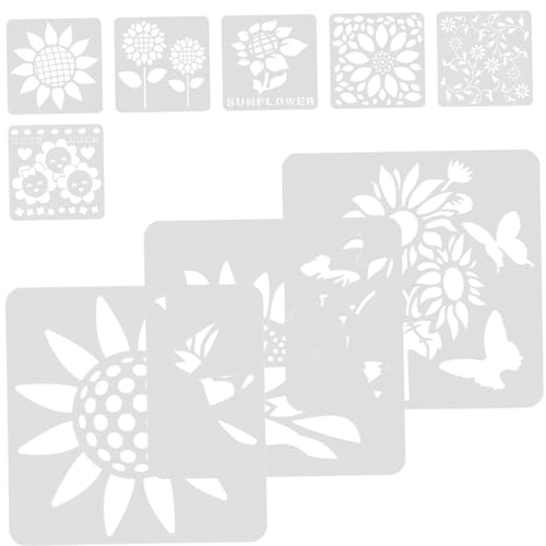 9 Stück Teiliges Sonnenblumen Malschablonen für Diy Kunstprojekte Wiederverwendbare Bastelschablonen Robustem Pet Material für Aktivitäten und Familieninteraktionen 9 Stück Teiliges Sonnenblumen Malschablonen für Diy Kunstprojekte Wiederverwendbare Bastelschablonen Robustem Pet Material für Aktivitäten und Familieninteraktionen von OSALADI