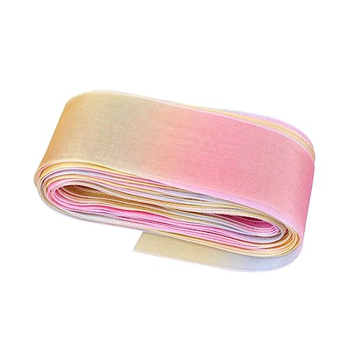 Chiffonband mit Regenbogenmuster Yards Diy Material für Haaraccessoires Festlichkeiten und Projekte Langlebig und Farbenfroh von OSALADI