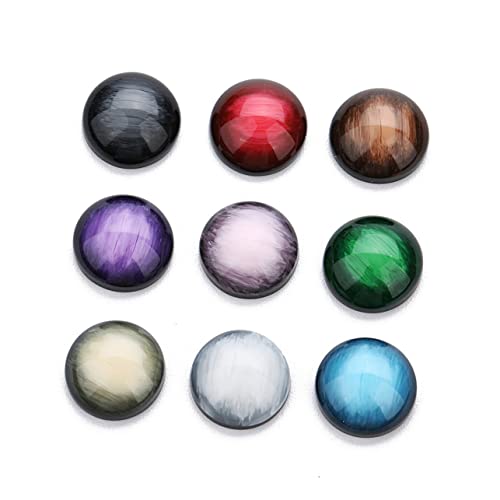 OSALADI 1 30 Stück Rundharzringgesicht runden Fälschung Schmuckset Cabochon Material halb Kreis Wohnung Harzpaste Zubehör zur Schmuckherstellung Harz schnappt Violett von OSALADI