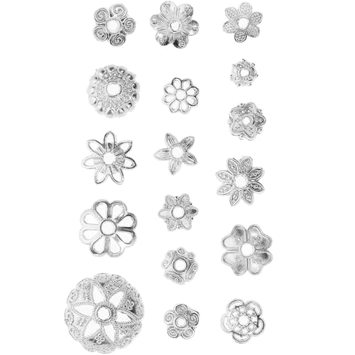 OSALADI 1 Buddhistischer Perlenblumenhalter Kappen Blumen- Schmuck Diy Liefert Lose Charm-perlen Diy-versorgung Perlenfunde Lose Perle Metall Silver OSALADI 1 Buddhistischer Perlenblumenhalter Kappen Blumen- Schmuck Diy Liefert Lose Charm-perlen Diy-versorgung Perlenfunde Lose Perle Metall Silver von OSALADI