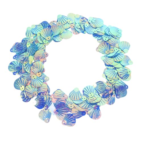 OSALADI 1 Muschel-doppelloch-pailletten Pailletten Und Pailletten Flache Pailletten Gemischte Bastelpailletten Flitter Pailletten Für Bastelkinder Bulk Lose Pailletten Pvc Sky-blue von OSALADI