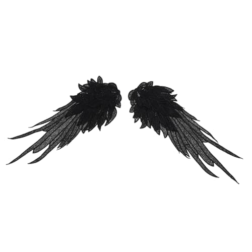 OSALADI 1 Paar Engelsflügel Schmuck Applikationen dekorative Patches Halloween Flecken Kleidungsstück Engelsflügelverzierung Engelsflügel für Ornamente Polyestergarn Black OSALADI 1 Paar Engelsflügel Schmuck Applikationen dekorative Patches Halloween Flecken Kleidungsstück Engelsflügelverzierung Engelsflügel für Ornamente Polyestergarn Black von OSALADI