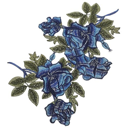 OSALADI 1 Paar Gestickte Rosentuchaufkleber Patch Kleidung Flecken Stoffreparaturflicken An Blumen- Nähen Dekoration Stickereiapplikationen Erwachsene Naht Blue Polyester OSALADI 1 Paar Gestickte Rosentuchaufkleber Patch Kleidung Flecken Stoffreparaturflicken An Blumen- Nähen Dekoration Stickereiapplikationen Erwachsene Naht Blue Polyester von OSALADI