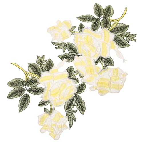 OSALADI 1 Paar Gestickte Rosentuchaufkleber Stoffreparaturflicken Stickerei Patches aufnähen Flecken Mode selbst Flicken für Kleidung Stoffpatch aufnähen Polyester Yellow OSALADI 1 Paar Gestickte Rosentuchaufkleber Stoffreparaturflicken Stickerei Patches aufnähen Flecken Mode selbst Flicken für Kleidung Stoffpatch aufnähen Polyester Yellow von OSALADI