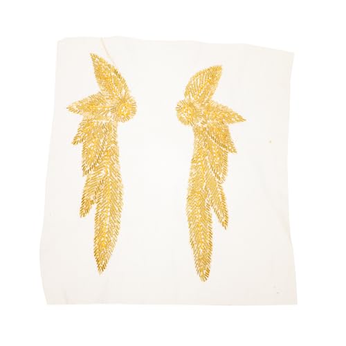 OSALADI 1 Paar Wunderschöne Flügel Applikationen Hochwertigen Röhrenperlen Einzigartige Patches für Kleidung Taschen und Hochzeitskleider für Diy Projekte Gold OSALADI 1 Paar Wunderschöne Flügel Applikationen Hochwertigen Röhrenperlen Einzigartige Patches für Kleidung Taschen und Hochzeitskleider für Diy Projekte Gold von OSALADI