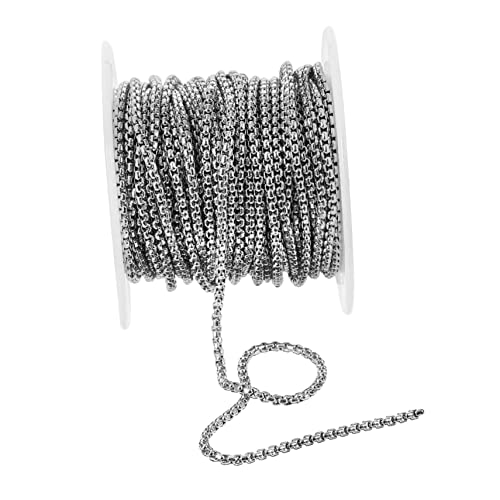 OSALADI 1 Rolle 10 Stahlkette perlenkette pearl necklace beads for jewellery halsreif silberketten Halskette für armschlinge 10 Meter Kette quadratische Kugelkette Rostfreier Stahl Silver OSALADI 1 Rolle 10 Stahlkette perlenkette pearl necklace beads for jewellery halsreif silberketten Halskette für armschlinge 10 Meter Kette quadratische Kugelkette Rostfreier Stahl Silver von OSALADI