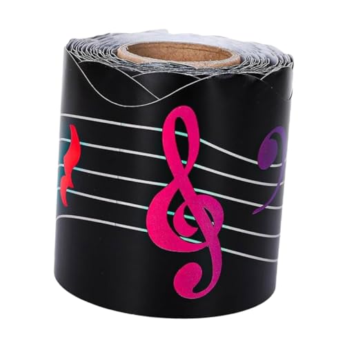 OSALADI 1 Rolle Aufkleber mit Musikrand deko Klassenzimmerränder und -besatz Bulletin-Zubehör Pinnwand für Musiknoten Klassenzimmer-Tafelrand gerollte Aufkleber Kupferplattenaufkleber OSALADI 1 Rolle Aufkleber mit Musikrand deko Klassenzimmerränder und -besatz Bulletin-Zubehör Pinnwand für Musiknoten Klassenzimmer-Tafelrand gerollte Aufkleber Kupferplattenaufkleber von OSALADI