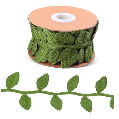 OSALADI 1 Rolle Baumgirlandenband Band für Blumen Blumen- Blätter hängend Handwerksband Stoffbesatz grünes Blattband gefälschte Reben Heißprägung von Polyestergewebe OSALADI 1 Rolle Baumgirlandenband Band für Blumen Blumen- Blätter hängend Handwerksband Stoffbesatz grünes Blattband gefälschte Reben Heißprägung von Polyestergewebe von OSALADI