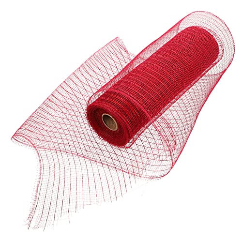 OSALADI 1 Rolle Dekoratives Netzband für Dekoration Weinrot Hochwertiges Material für Geschenkverpackungen Bastelprojekte und Arrangements Einfach Zuschneidbar und Platzsparend von OSALADI