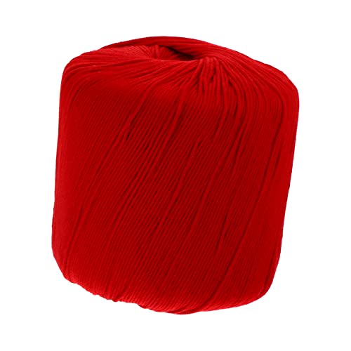 OSALADI 1 Rolle Diy Handgefertigtes Baumwollgarn Knüpfseil für Kreative Bastelprojekte Rot Weich und Hautfreundlich für Häkeln und Stricken von OSALADI