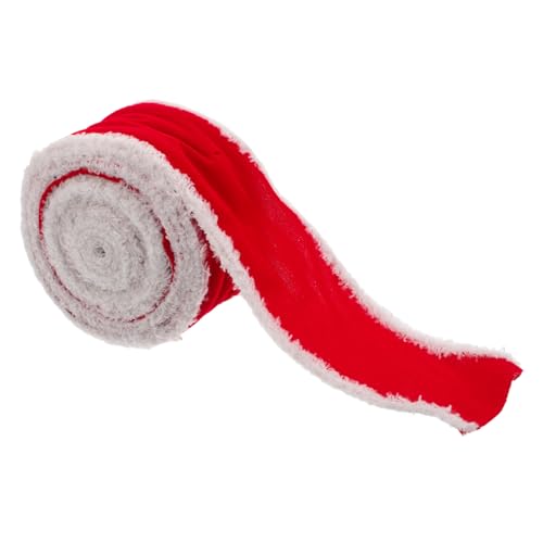 OSALADI 1 Rolle Drahtband zum Basteln Weihnachtsdekoration Bastelmaterial Kunsthandwerk Materialien Farbige Bänder geschenkband breites Band Schleifenapplikation Wickelband Nylon rot von OSALADI