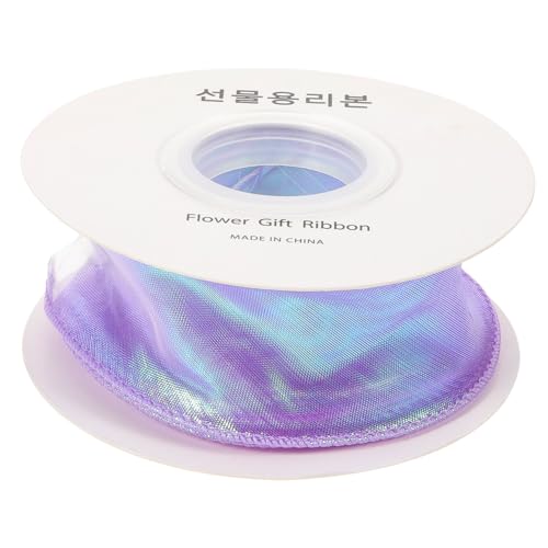 OSALADI 1 Rolle Fischschwanz-Mullband rotes und grünes Band dekorativ Schwarzes Band Gegenwärtig Wickelband Rosa seidenband ribbon schneidbares Paketband Stoffband Schleife Violet von OSALADI