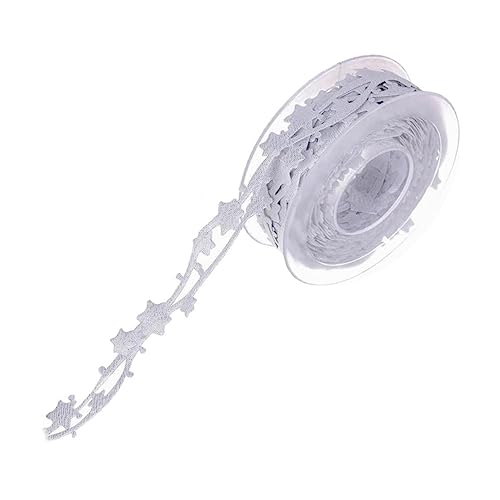 OSALADI 1 Rolle Geprägtes fünfteltes Sternenband geprägt für metallisch Bänder zum Verpacken Schleife Seide Rosa Geschenkband dekoratives Band DIY-Bänder Polyester Silver OSALADI 1 Rolle Geprägtes fünfteltes Sternenband geprägt für metallisch Bänder zum Verpacken Schleife Seide Rosa Geschenkband dekoratives Band DIY-Bänder Polyester Silver von OSALADI