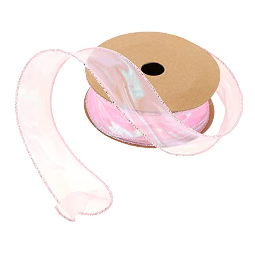 OSALADI 1 Rolle Gewelltes Garnband Geburtstagsband Dekoband Geschenkband Gazeband Mint Bastelband Dicker Stoff Paillettenbänder Für Blumensträuße Dankesband Für Blumenstrauß von OSALADI
