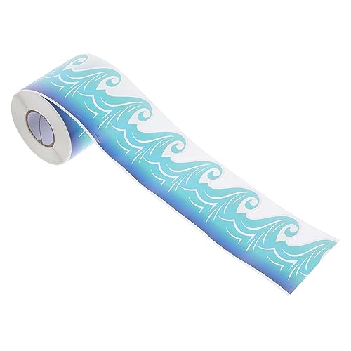 OSALADI 1 Rolle Gradient Farbkante Wasserdichte Bordüre Aufkleber für Klassenzimmer Pinnwand und Tafel Dekoration Selbstklebend Praktisch für Schule Büro und Zuhause von OSALADI