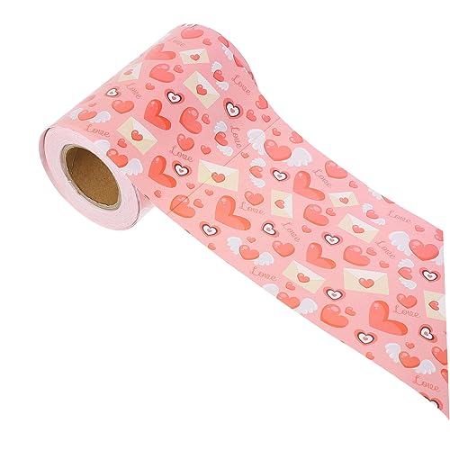 OSALADI 1 Rolle Herz-rahmen-aufkleber Etiketten Aufkleber Siegeletikett Grüne Etiketten Brief Pinnwand- Gold Hochzeitseinladungsaufkleber Vater Aufkleber Versiegelung Rosa Papier von OSALADI