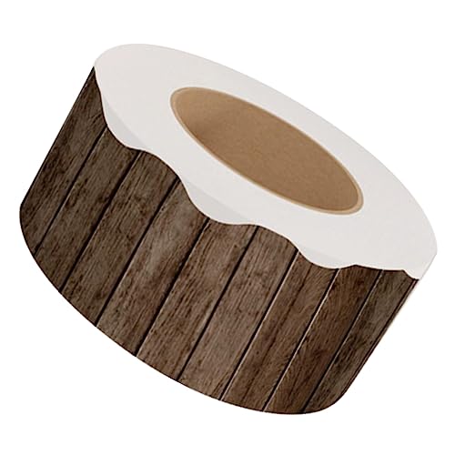 OSALADI 1 Rolle Holzplanken Design Pinnwand Bordüre Dekorative Kreidetafel Ränder für Klassenzimmer Zuhause Selbstklebend Langlebig Schwarz Einfach zu Verwenden von OSALADI